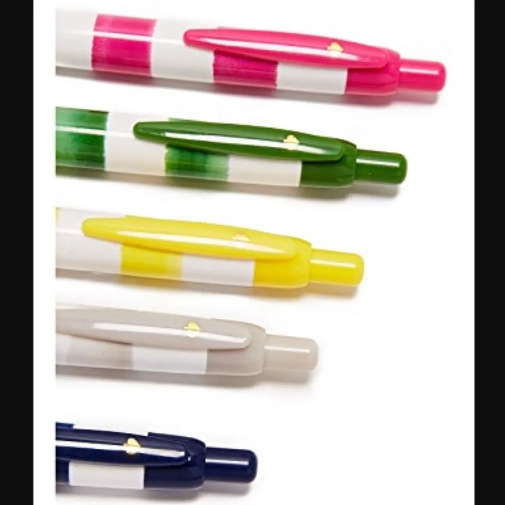🆕 Kate Spade ♠️ Rugby Stripe Pen Set of 5